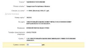Как пополнить электронный кошелек в Техпорт