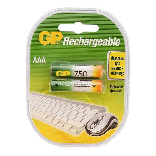Аккумуляторная батарея GP Batteries 750AАAHC 2 шт в Техпорт