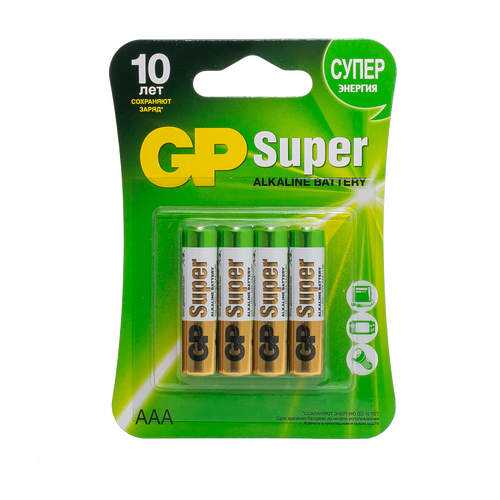 Батарейка GP Batteries Super Alkaline Battery AAA 4 шт в Техпорт