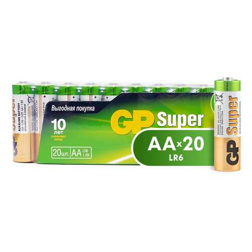 Батарейка GP Super Alkaline АА (15A-2CRVS20) 20 шт в Техпорт