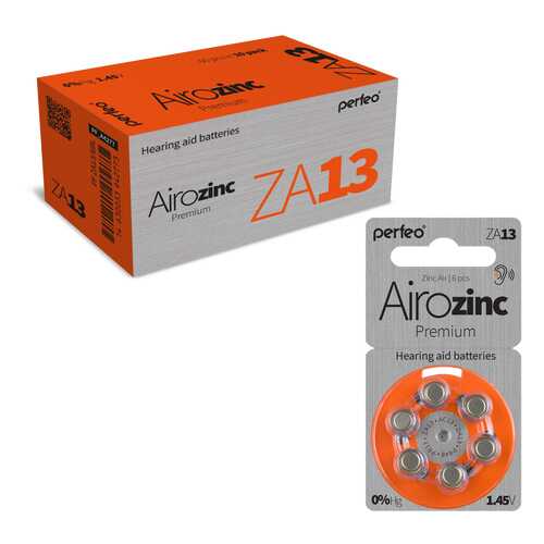 Батарейка Perfeo ZA13/6BL Airozinc Premium 60 шт в Техпорт