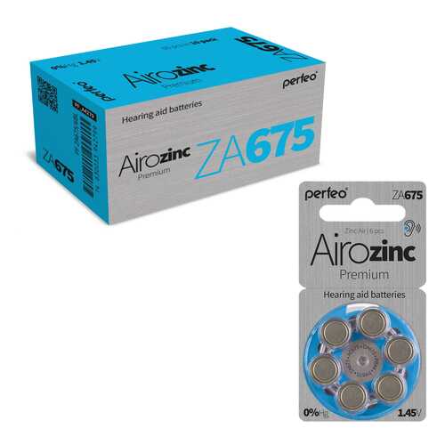 Батарейка Perfeo ZA675/6BL Airozinc Premium 60 шт в Техпорт