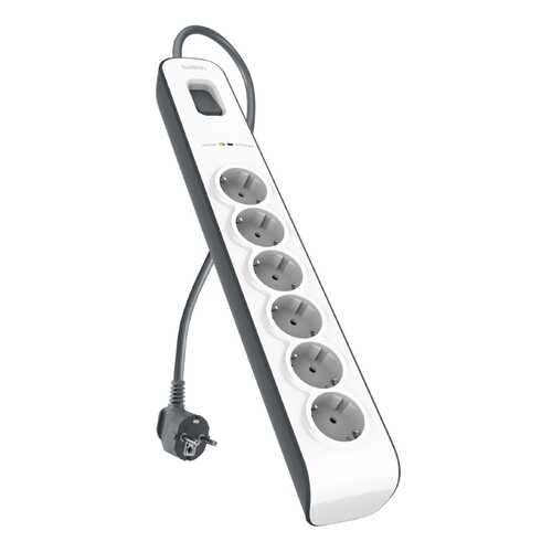 Сетевой фильтр Belkin BSV603vf2M, 6 розеток, 2 м, White в Техпорт