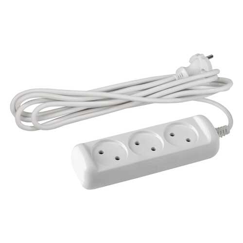Удлинитель ЭРА U-3-10M, 3 розетки, 10 м, White в Техпорт