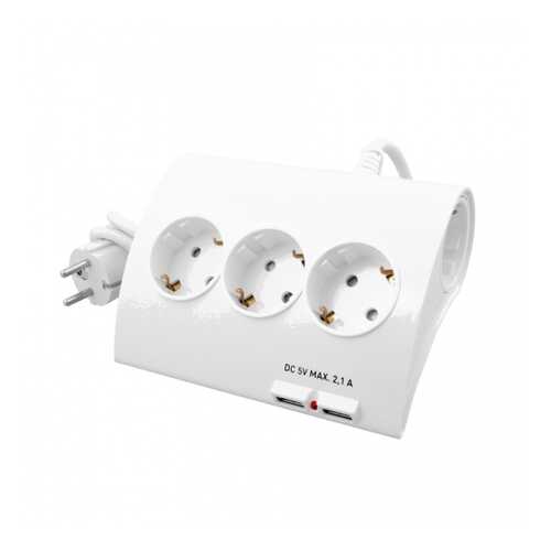 Удлинитель СТАРТ S5x1-ZDV2USB, 3 розетки, 1 м, White в Техпорт