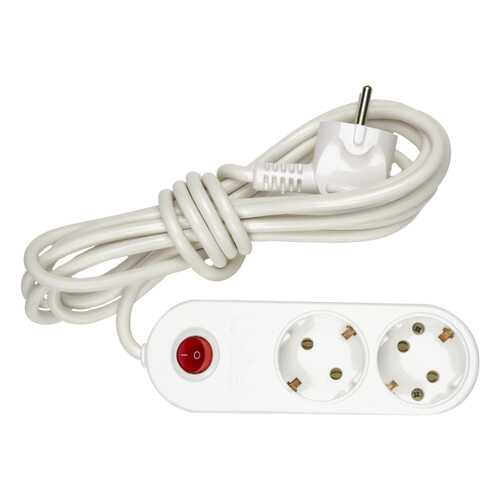 Удлинитель Uniel S-GCE2-3B, 2 розетки, 3 м, White в Техпорт