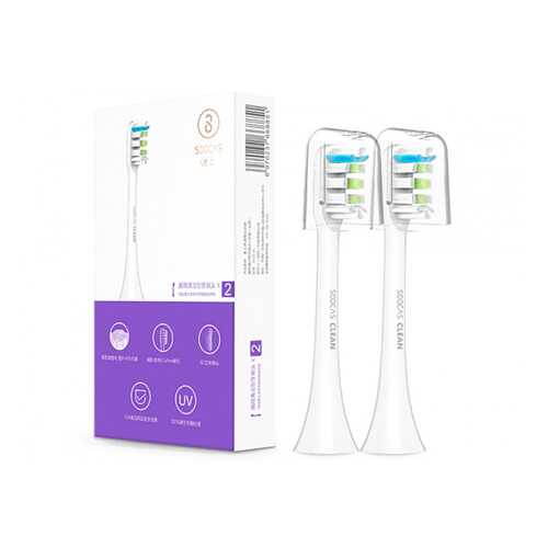 Насадка для зубной щетки Soocas Electric Sonic Toothbrush X1 / X3 White 2 шт в Техпорт