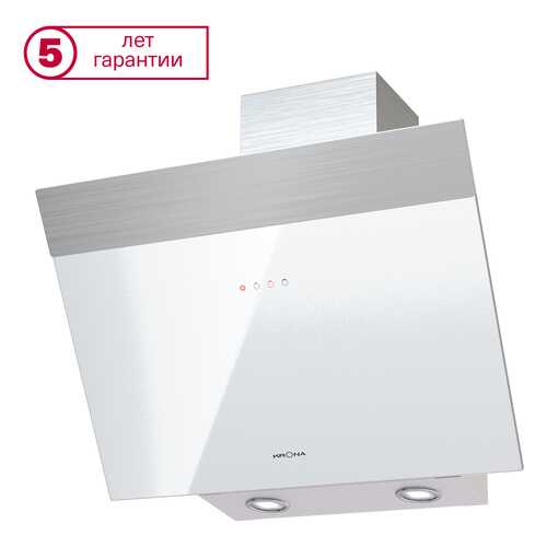 Вытяжка Krona Steel Kristen 600 white/inox S в Техпорт