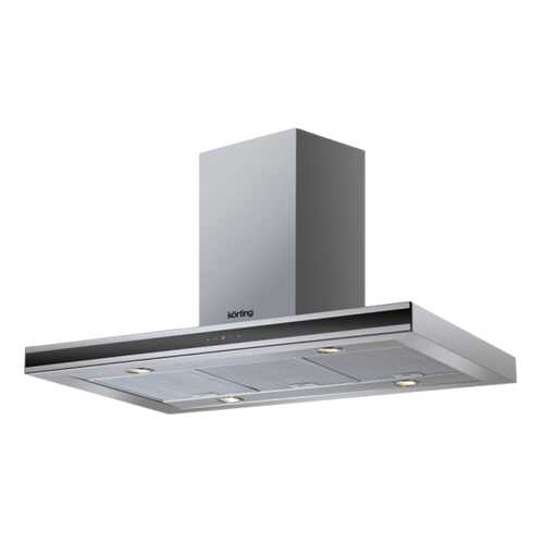 Вытяжка островная Korting KHA 9770 X Silver/Black в Техпорт